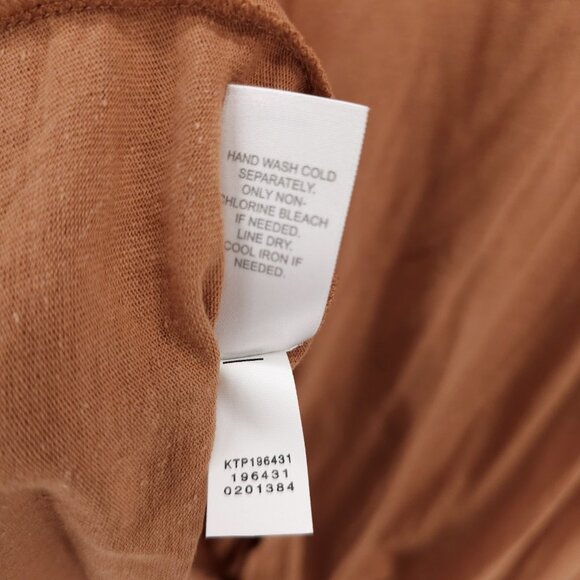 NWT J JILL Love Linen Blend Tee Cinnamon Brown Sleeve Cutout Size XL - Picture 6 of 6